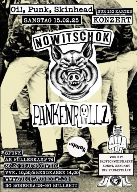 Flyer zu Oi! Punk Skinhead Konzert