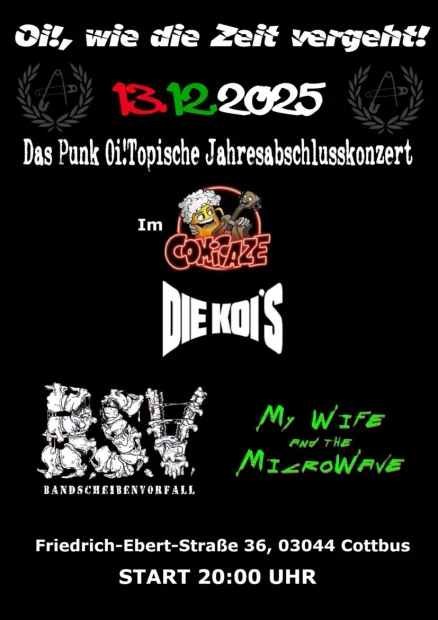 Flyer zu Das Punk Oi!Topische Jahresabschlusskonzert