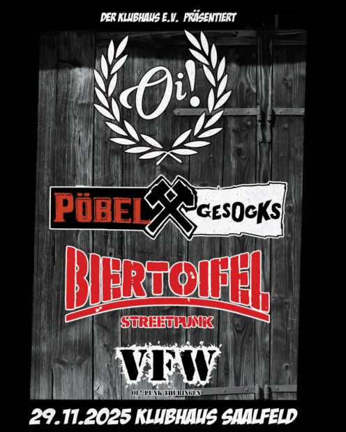 Flyer zu Oi! im Klubhaus