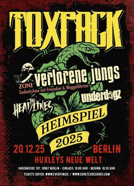 Flyer zu Zoni Gedenkshow – Mit Freunden & Weggefährten