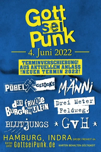 Flyer zu Gott sei Punk Festival 2022
