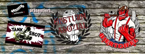 Flyer zu LALGR live: Oi!STURM ASOZIAL // BIERTOIFEL // TANK SHOT
