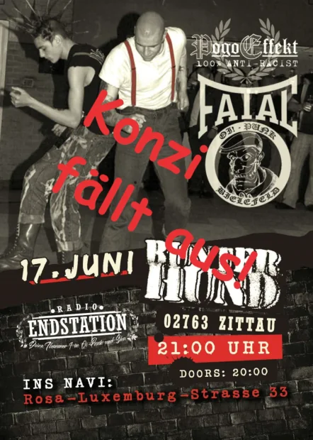 Flyer zu Fatal & Pogo Effekt im Bunten Hund