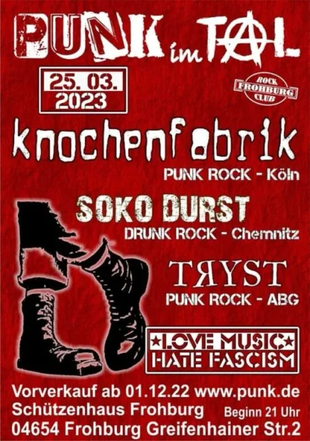 Flyer zu Punk im Tal 2023