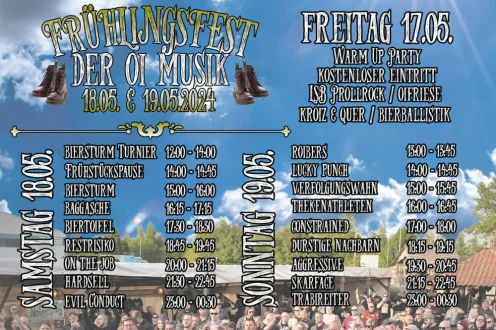 Flyer zu Frühlingsfest der Oi Musik