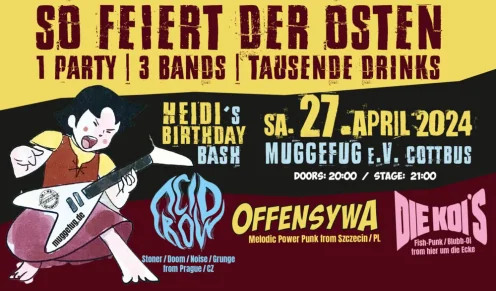 Flyer zu Heidi’s Birthday Bash