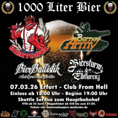 Flyer zu 1000 Liter Bier - Samstag
