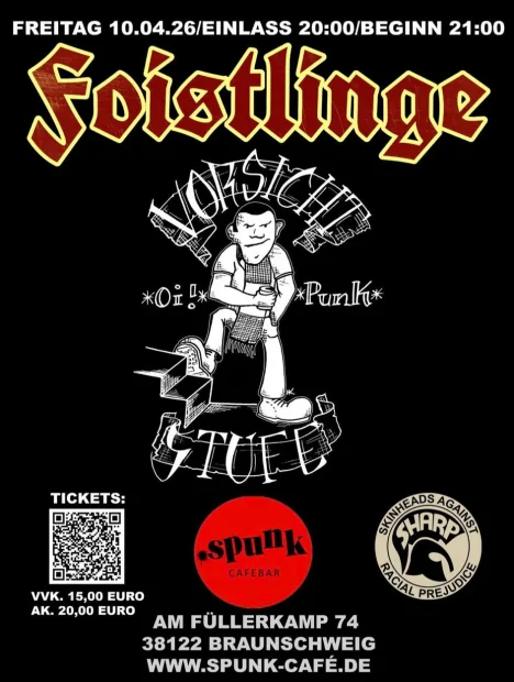 Flyer zu Foistlinge & Vorsicht Stufe - Spunk