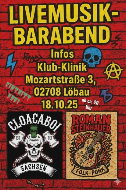 Flyer zu Livemusik & Bar Abend
