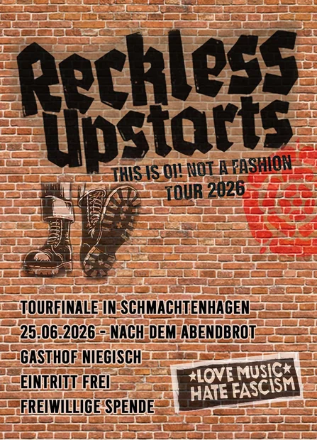 Flyer zu Reckless Upstarts - Tourfinale - 2026