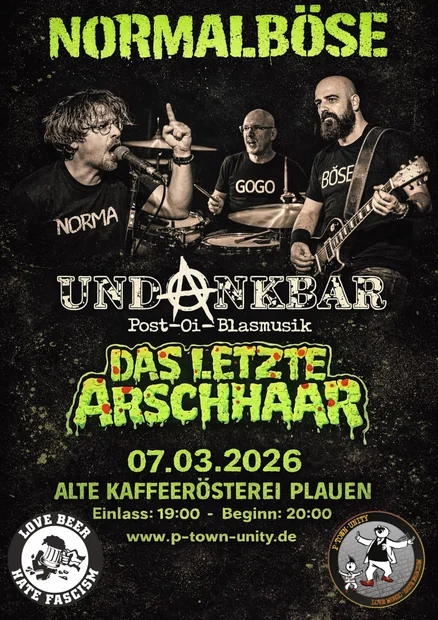 Flyer zu Normalböse X Undankbar X Arschhaar