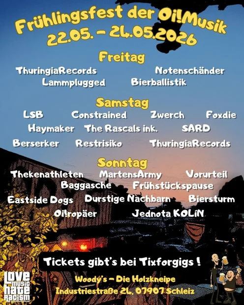 Flyer zu Frühlingsfest der Oi! Musik - 2026