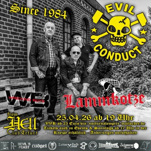 Flyer zu Evil Conduct X Lammkotze X Wrecking Boys