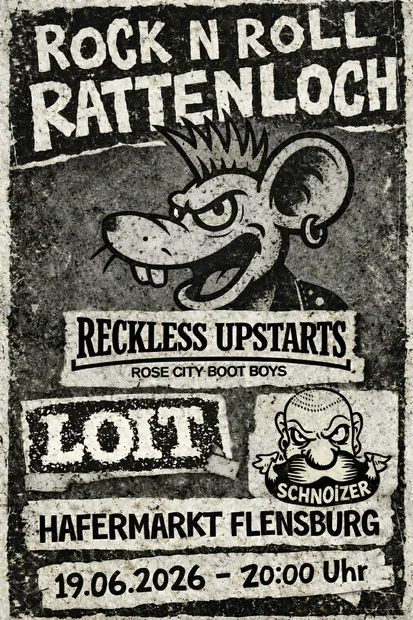 Flyer zu ROCK 'N' ROLL - RATTENLOCH #II