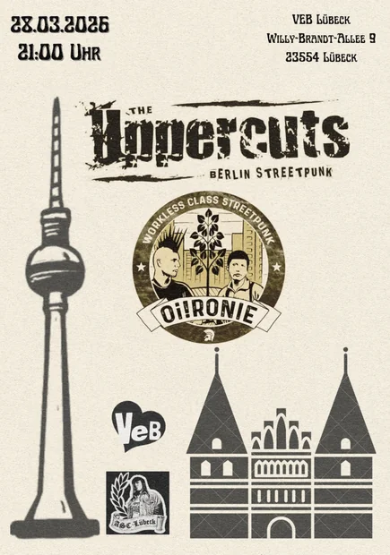 Flyer zu The Uppercuts & Oi!RONIE
