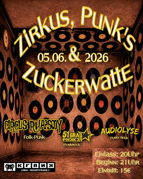 Flyer zu Zurkus, Punks und Zuckerwatte