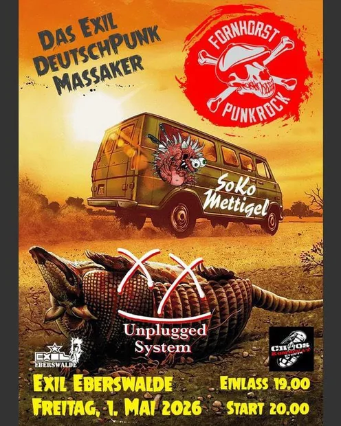 Flyer zu Das Exil Deutschpunk Massaker