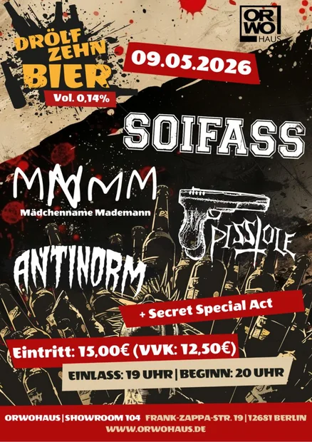 Flyer zu Drölfzehn Bier Vol. 0,14%