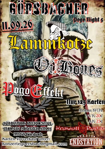 Flyer zu Görsbacher Pogo Night Part V